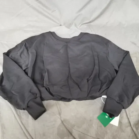 HALARA WOMENS GREY CROPPED HOODIE SWEATSHIRT - SIZE XS