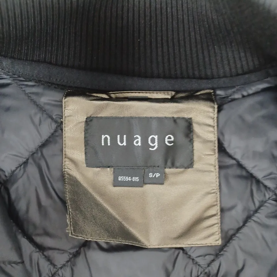 NUAGE LONG PADDED COAT. ZIP AND POPPER FASTENING. 2 FRONT POCKETS. GOLD SIZE SMALL
