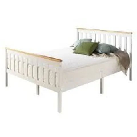 BOXED ASPIRE ATLANTIC KING SIZE WHITE BED FRAME (1 BOX)