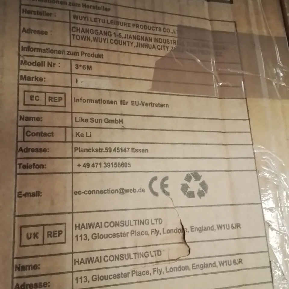 BOXED COBIZI 3.6M GAZEBO 