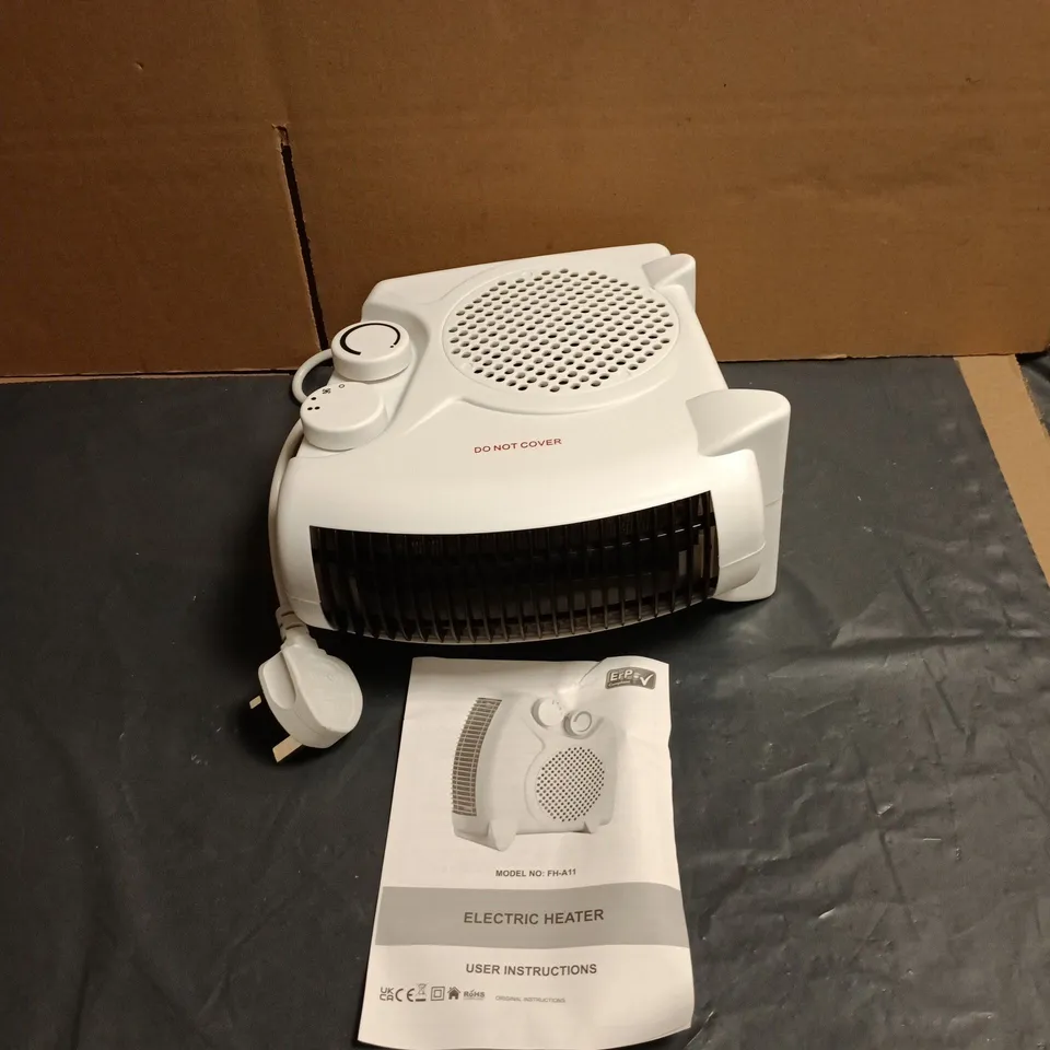 UPRIGHT FAN HEATER 2000W WHITE, BOXED WITIH MANUAL