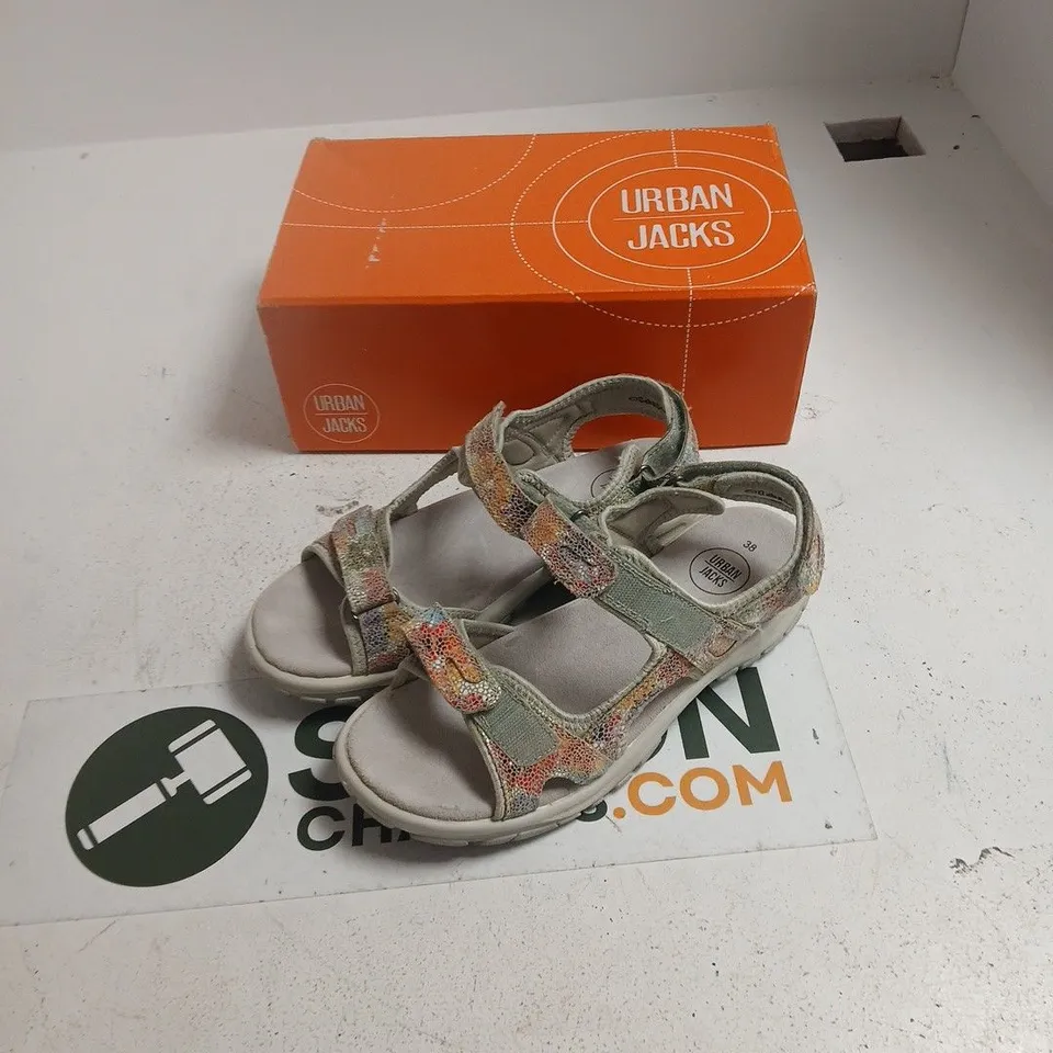 URBAN JACKS MANDY SANDALS – GREY-MULTI, EU 38 (UK 5.5)