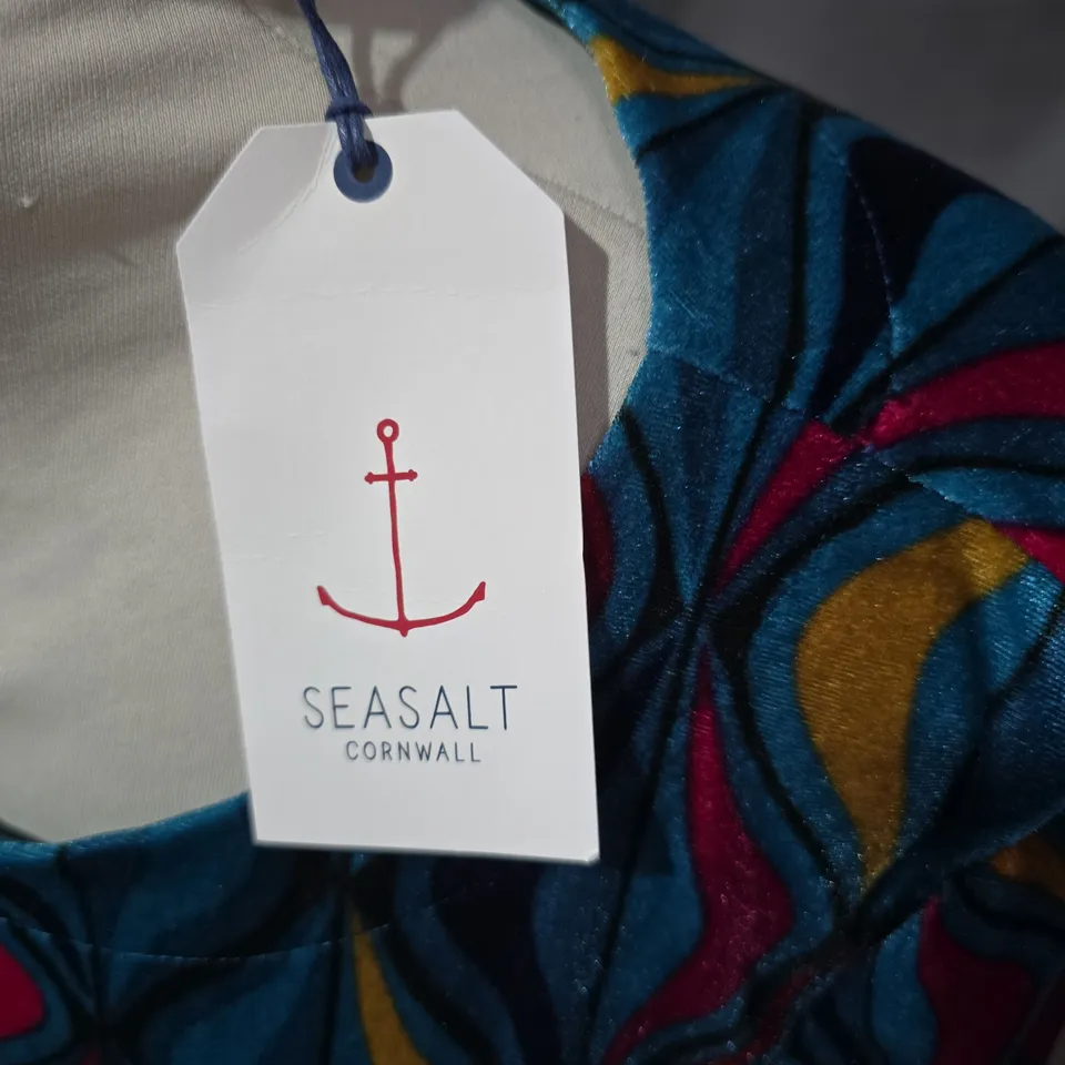  SEASALT CORNWALL WOMEN'S DRESS - DARK JADE PATTERN - SIZE UK 12 