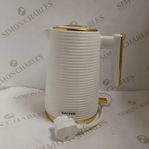 SALTER MODERN WHITE/GOLD KETTLE
