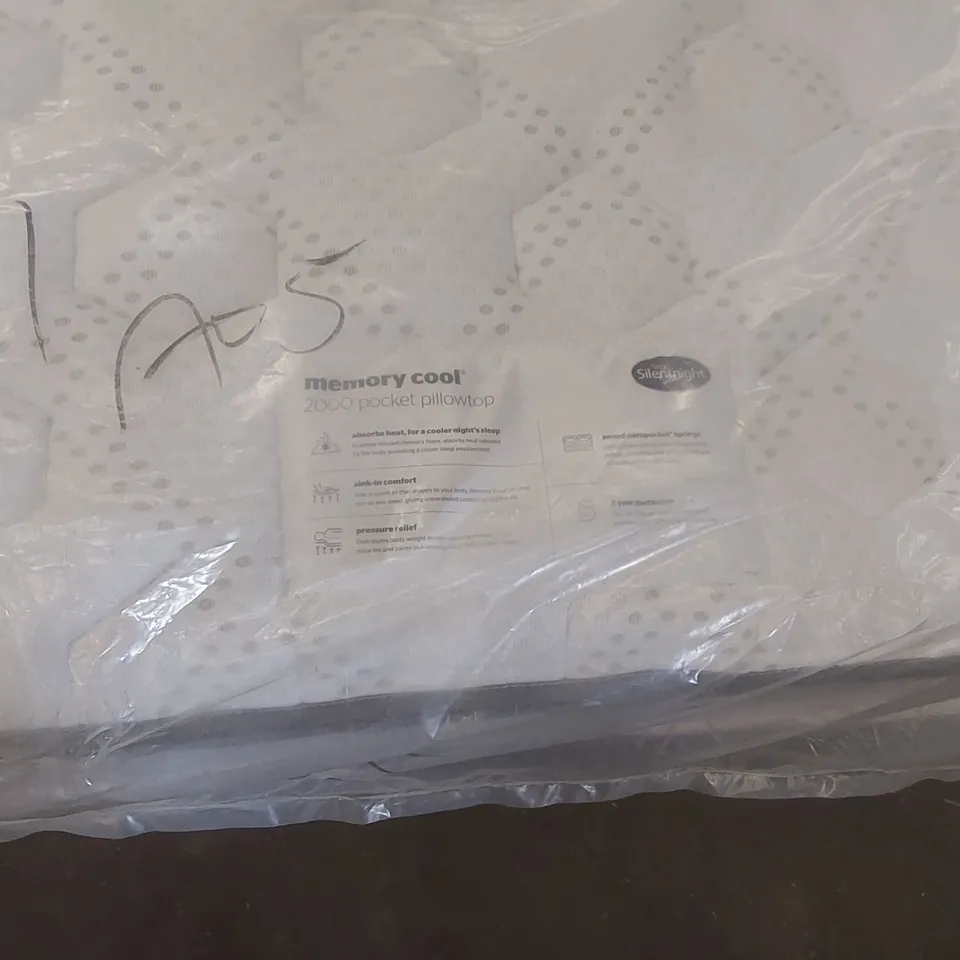 QUALITY BAGGED SILENTNIGHT MEMORY COOL 2000 PILLOW TOP 5' KING SIZE MATTRESS