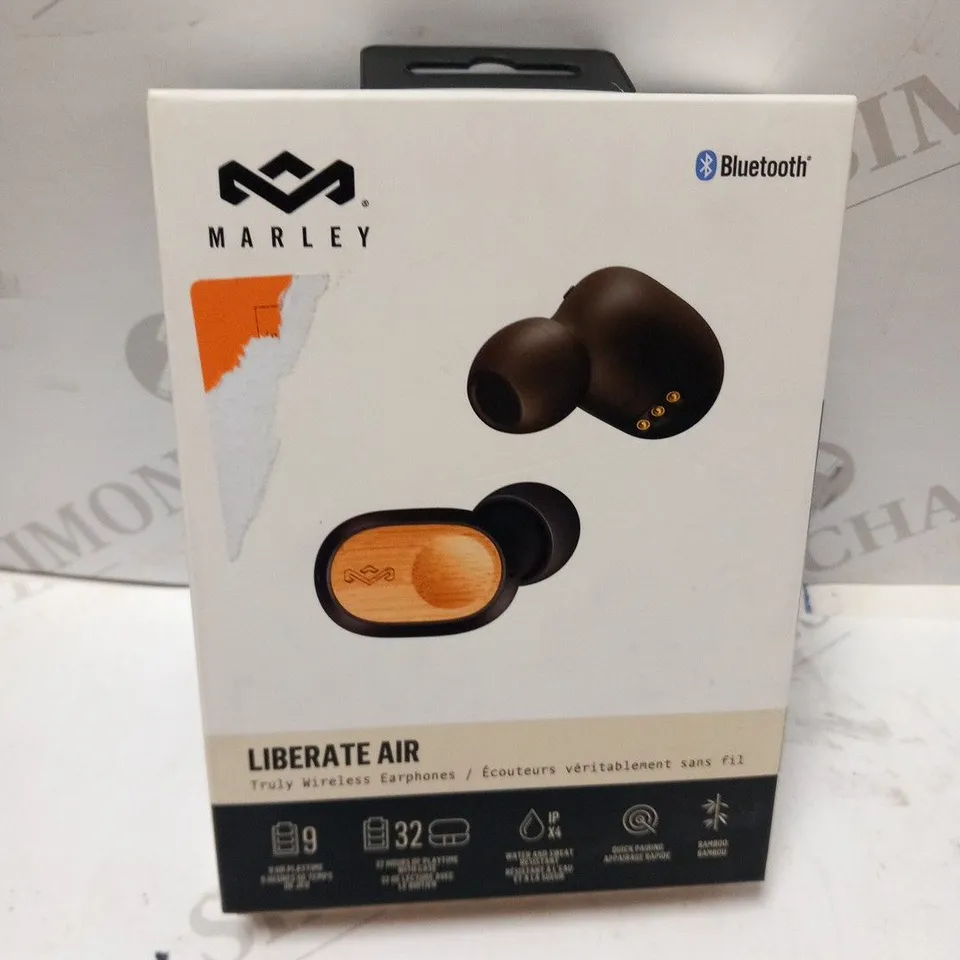 BOXED HOUSE OF MARLEY LIBERATE AIR TRULY WIRELESS EARPHONES EM-DE011-SBA