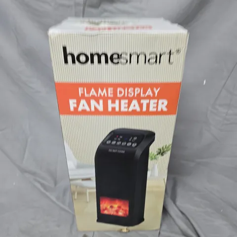 HOMESMART FLAME DISPLAY FAN HEATER – UPRIGHT BLACK, BOXED