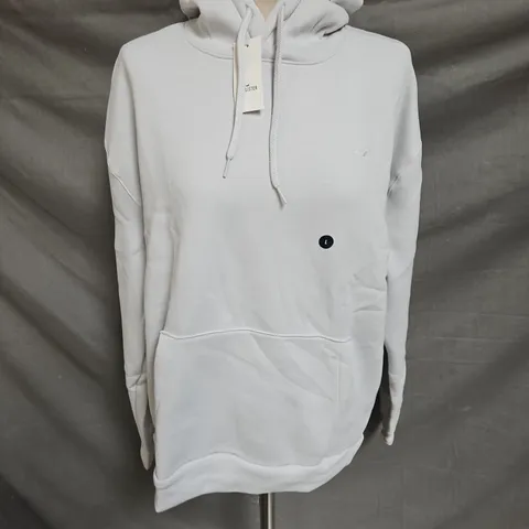 HOLLISTER FLEECE LINED HOODIE IN ICE GREY SIZE L