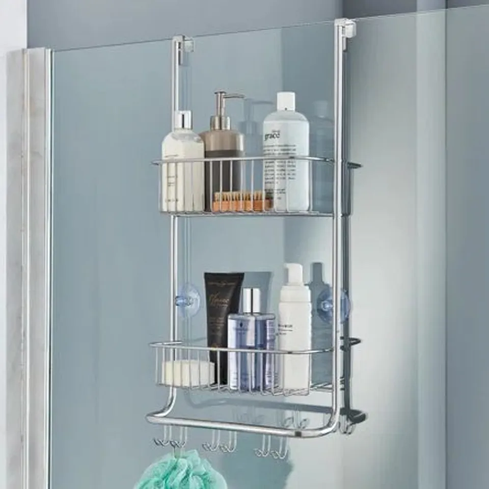 BOXED OVER DOOR SHOWER CADDY IN NANO COATING (1 BOX)