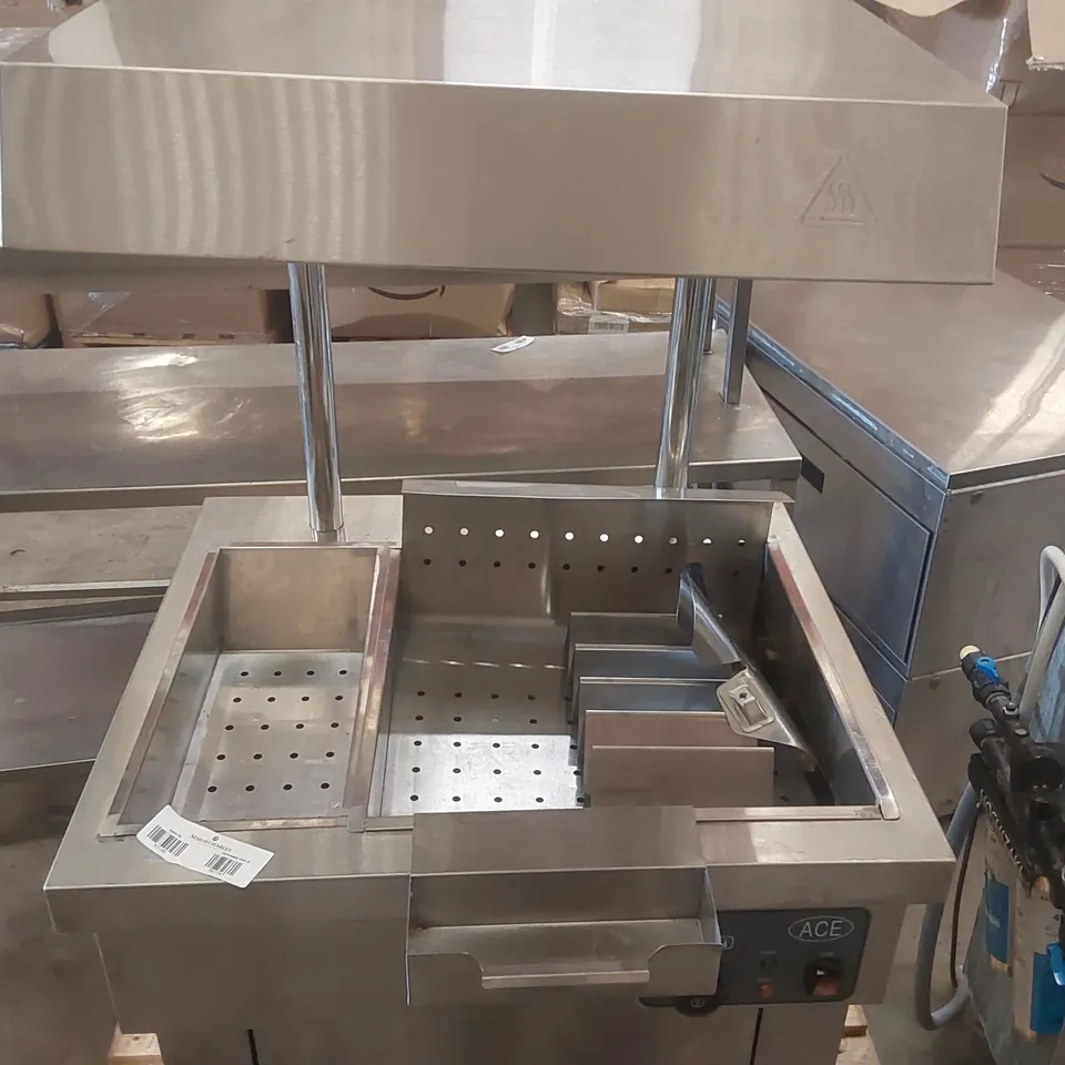 ACE CHIP SCUTTLE ON CABINET WITH HEATED GANTRY