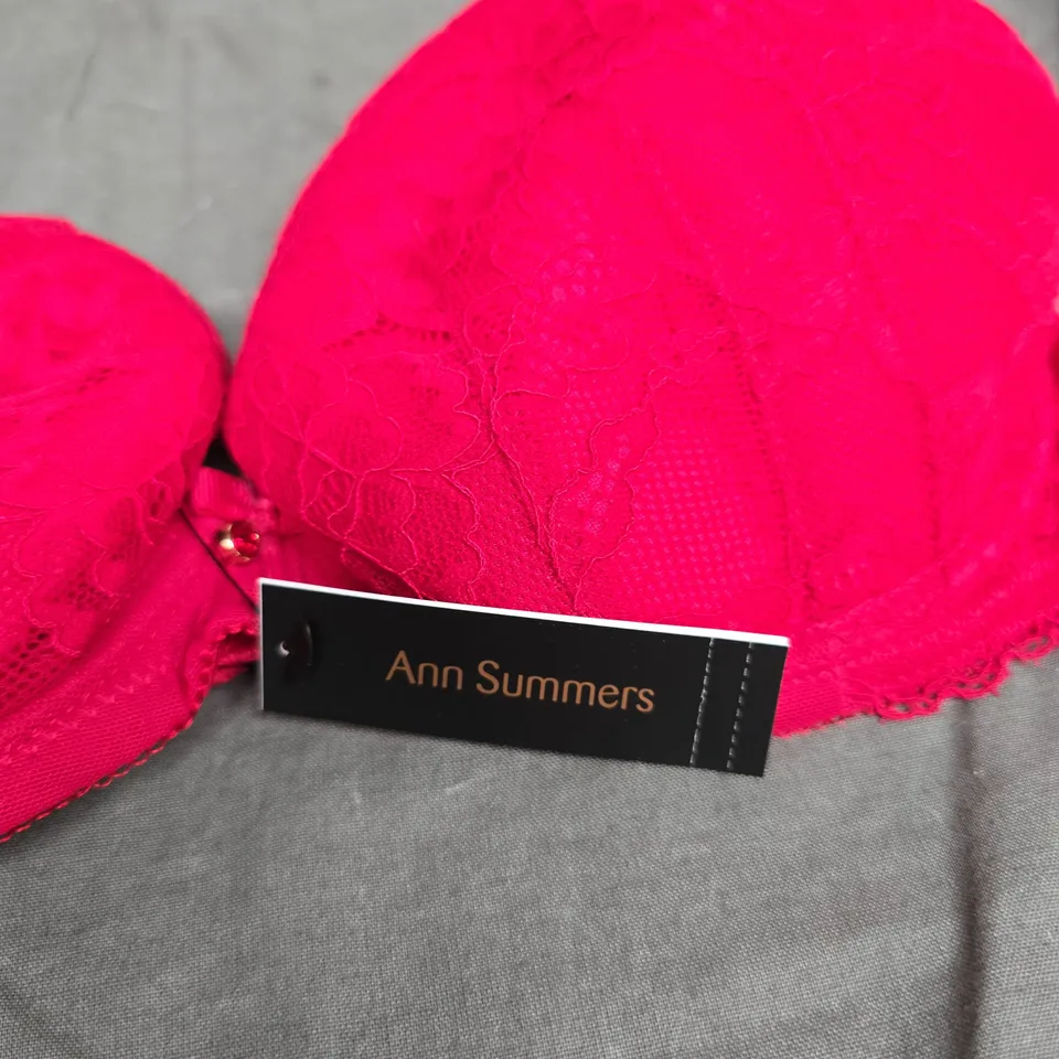 Ann Summers Pink Lace Plunge Bra – UK 34D 