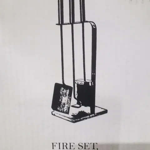BOXED FIRE SET - BRASS