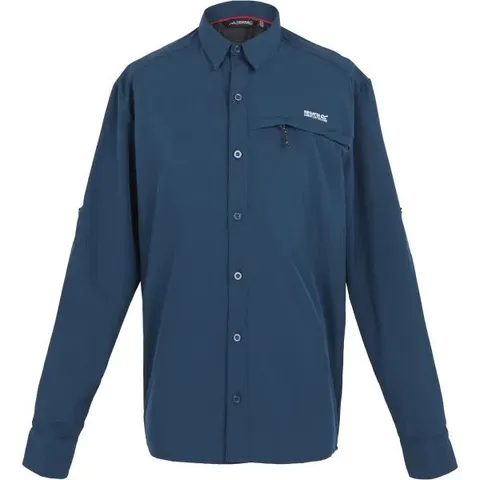 BRAND NEW REGATTA TRAVEL PACKAWAY LONG SLEEVE SHIRT MOONLIGHT DENIM LARGE