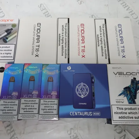 LOT OF 10 ASSORTED VAPING ITEMS TO INCLUDE ASPIRE AND ENDURA