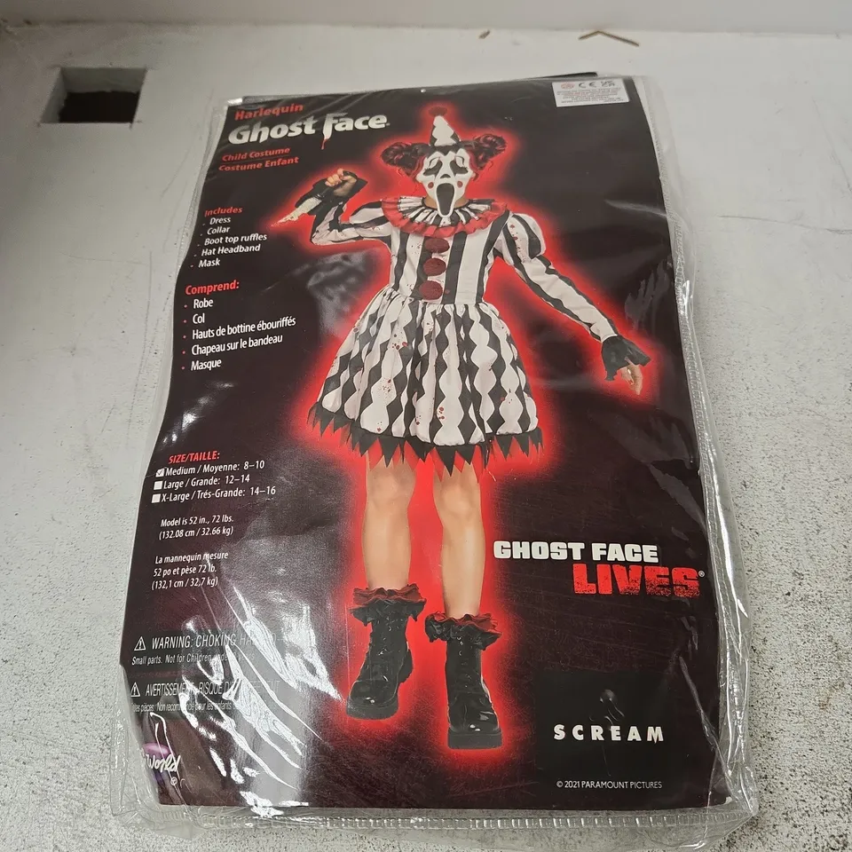 GHOST FACE HALLOWEEN COSTUME – MEDIUM (UK 8-10)