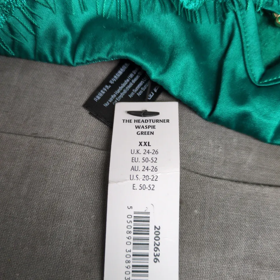 ANN SUMMERS THE HEADTURNER WASPIE GREEN – XXL (UK 24-26)