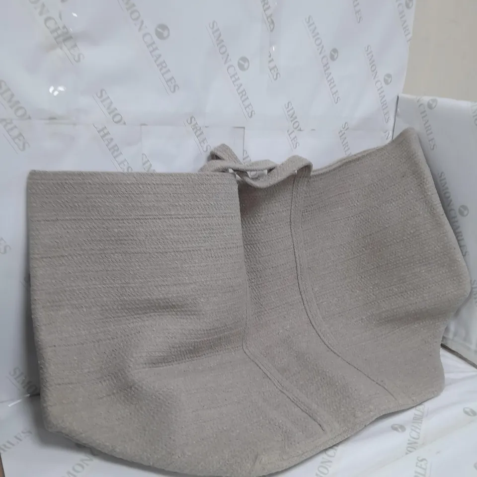 BOXED K BY KELLY HOPPEN COTTON BRAIDED OVERSIZED STORAGE BAG