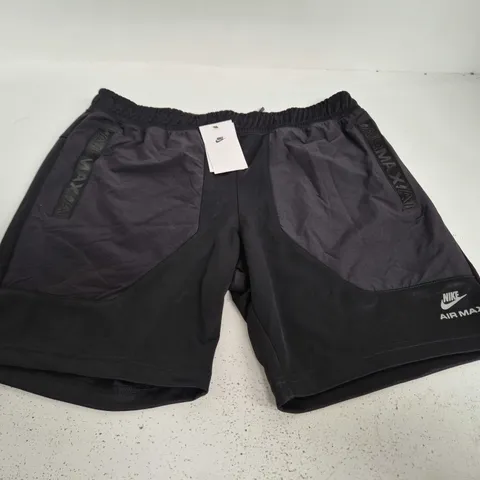 NIKE AIR MAX TAPE SHORTS – BLACK/CHARCOAL, MEN'S XL