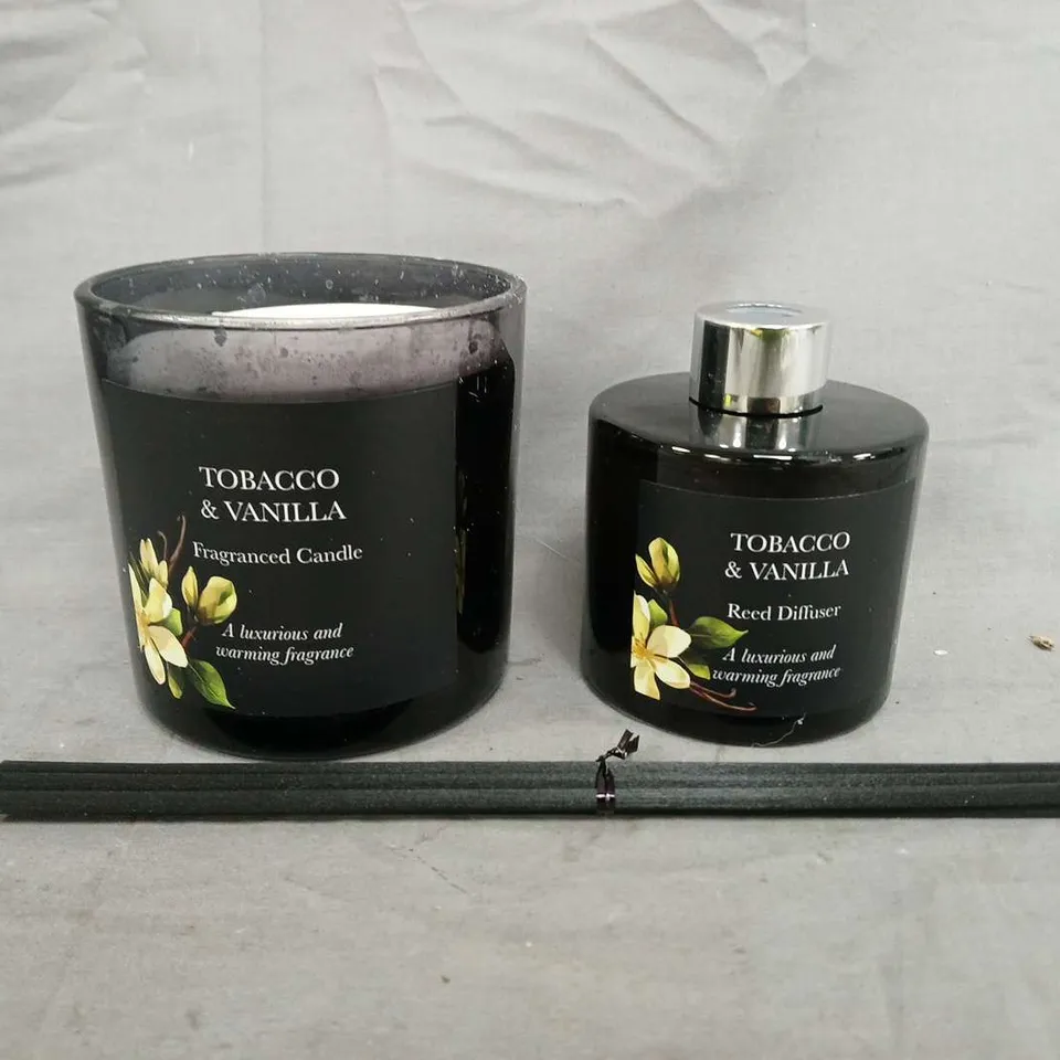BOXED TOBACCO & VANILLA REED DIFFUSER & FRAGRANCED CANDLE