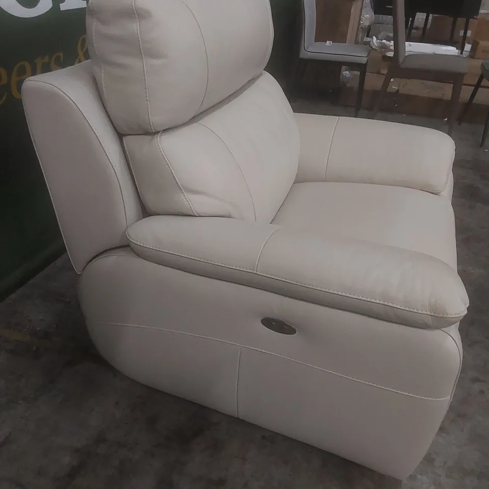 QUALITY DESIGNER ITALIAN MADE PATRIZIO ELECTRIC RECLINER LEATHER UPHOLSTERED CHAIR