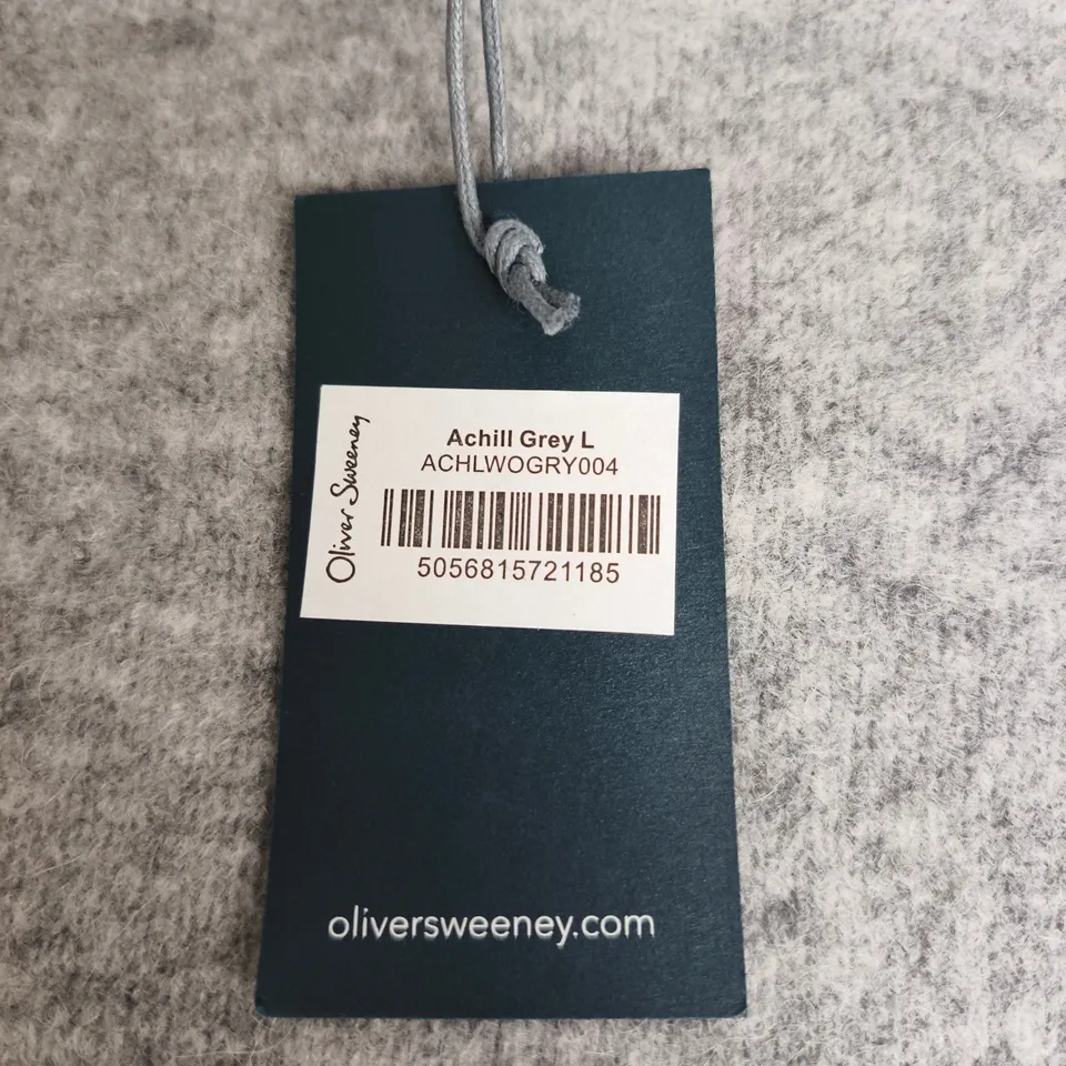 OLIVER SWEENEY ACHILL GREY HOODIE, SIZE L