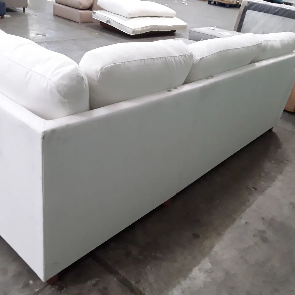 QUALITY DESIGNER ALDERTON CHAISE SOFA BED - ALABASTER FABRIC