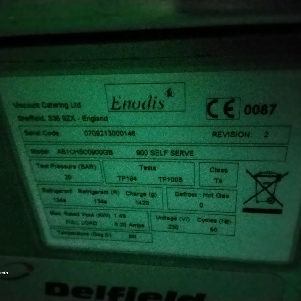 DELFIELD AB1CHSC0900GB DISPLAY FRIDGE 