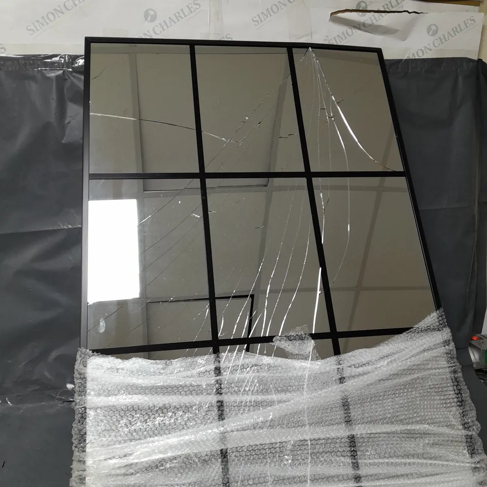 BOXED CINO WINDOW PANE MIRROR - BLACK - COLLECTION ONLY RRP £45