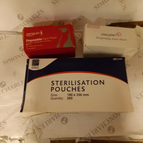 BOX OF 7 ASSORTED MEDICAL PRODUCTS TO INCLUDE PENGUIN, PACPLAN, DCC. ETC