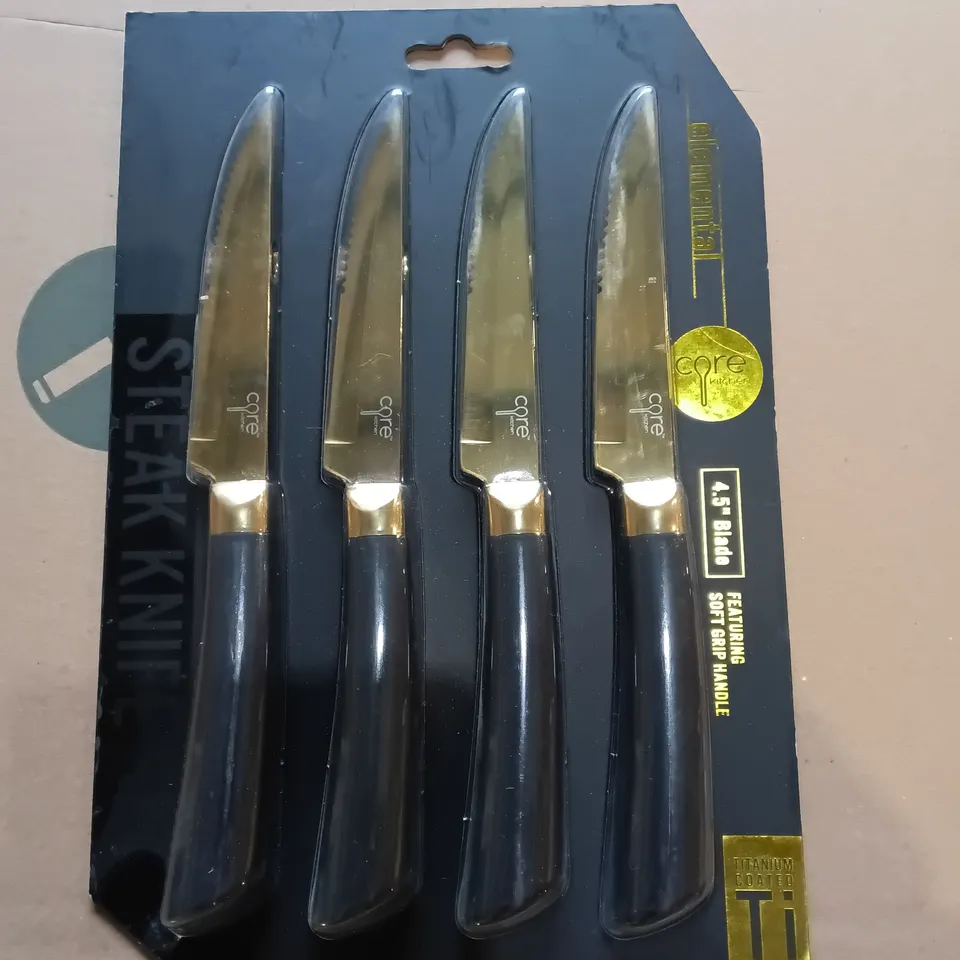 LOT OF 3 BRAND NEW ELEMENTAL 4-PIECE STEAK KNIFE SETS