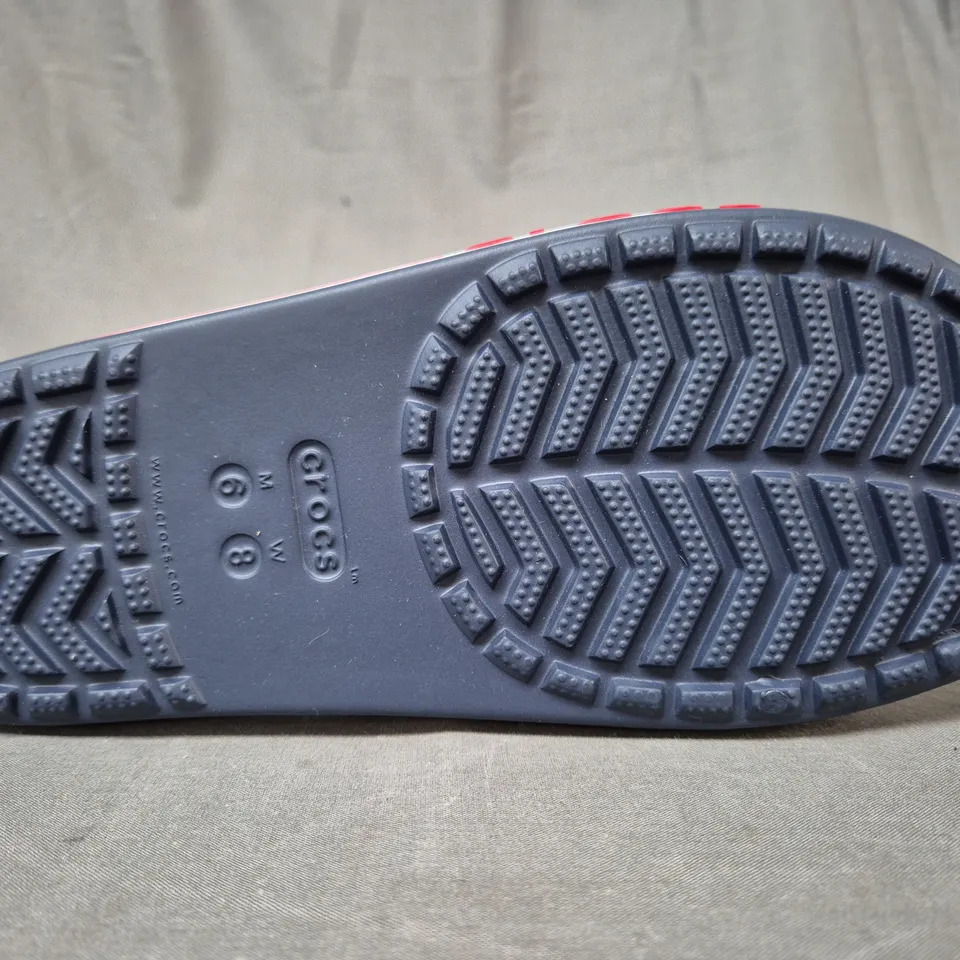 PAIR OF CROCS BAYABAND SLIDERS IN NAVY UK SIZE M5/W6