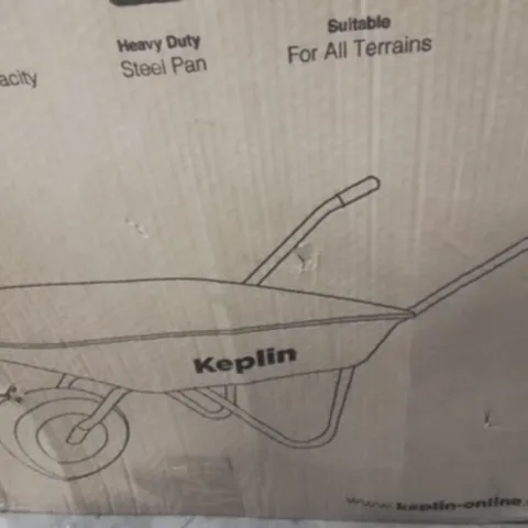 BOXED KEPLIN 65L GARDEN WHEELBARROW