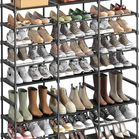 BOXED SONGMICS ADJUSTABLE SHOE RACK, 8-TIER SHOE ORGANISER, SHOE STORAGE SHELF