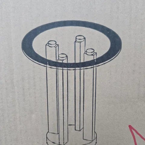 MODA ROUND PEDESTAL GLASS TOP SIDE TABLE - COLLECTION ONLY