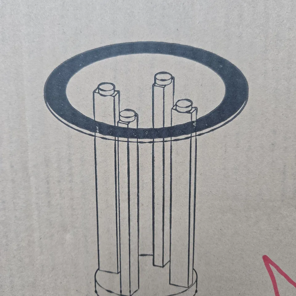 MODA ROUND PEDESTAL GLASS TOP SIDE TABLE - COLLECTION ONLY