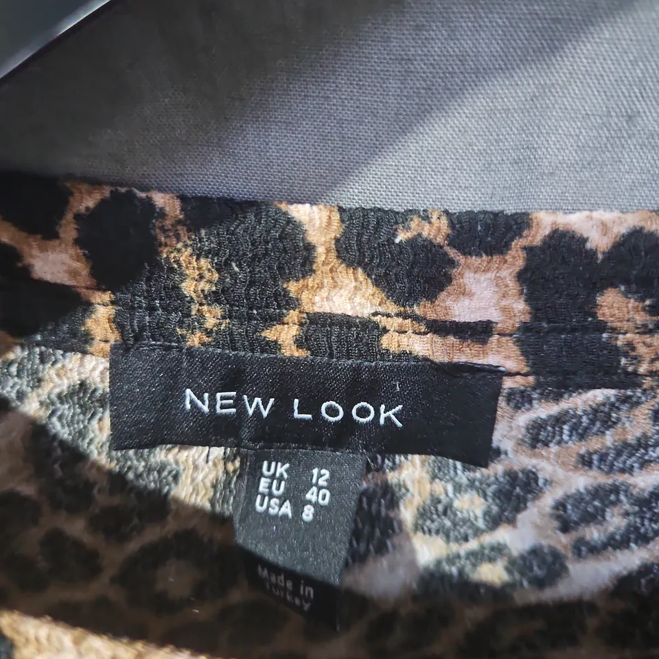 NEW LOOK LEOPARD PRINT BLOUSE – UK 12