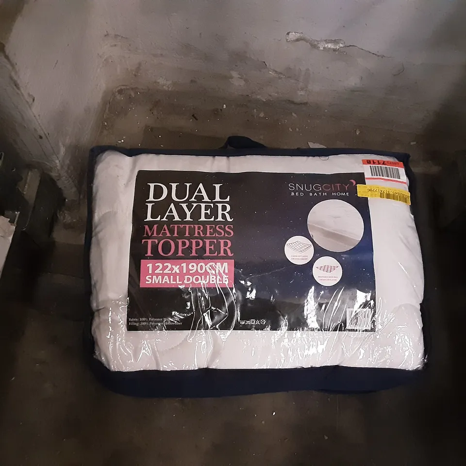 SNUG CITY DUAL LAYER SMALL DOUBLE MATTRESS TOPPER 