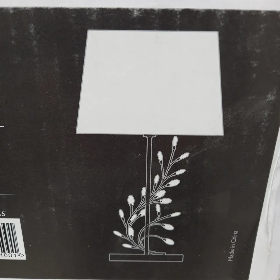 JOHN LEWIS TESS CHROME EFFECT FABRIC SHADE TABLE LAMP