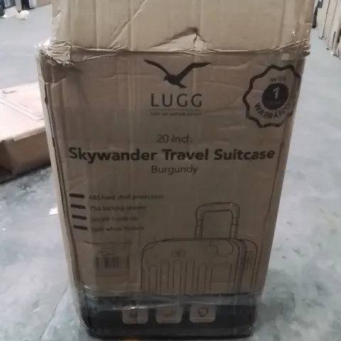 BOXED LUGG 20INCH SKYWANDER TRAVEL SUITCASE BURGUNDY 