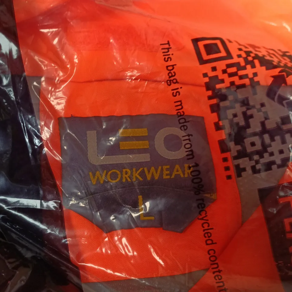 LEO Workwear Hi-Visibility Safety Vest – Neon Orange