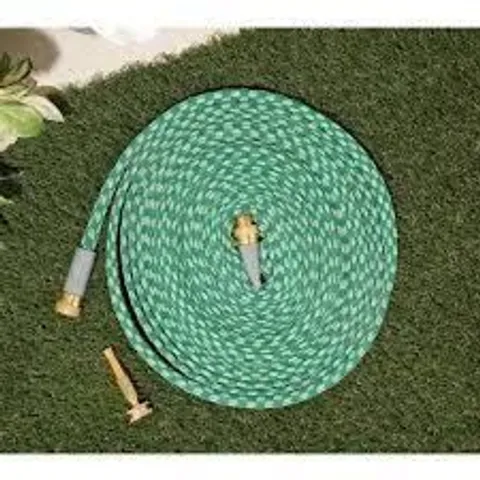 BERNINI PATTERNED HYDROHOSE WITH QUICK CONNECTORS GREEN