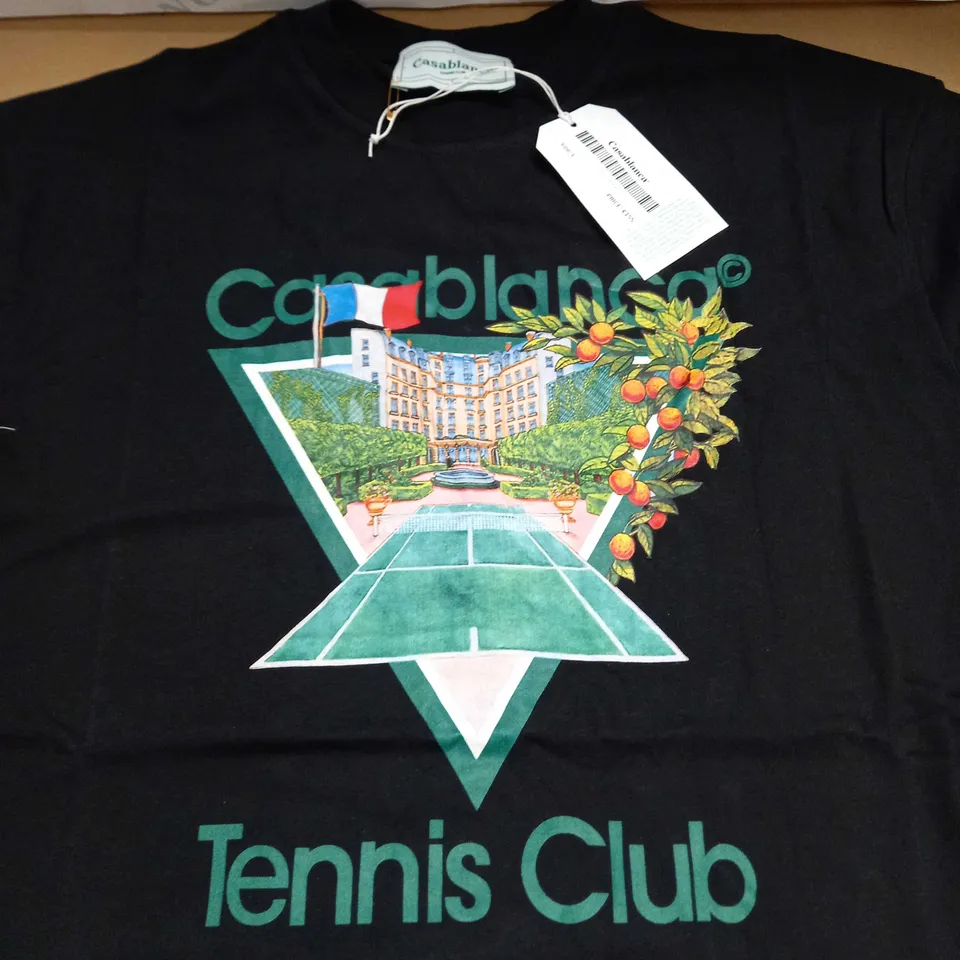 CASABLANCA TENNIS CLUB T-SHIRT SIZE L