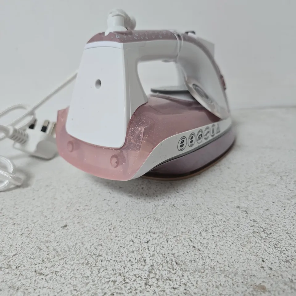 RUSSELL HOBBS PEARL GLIDE STEAM IRON – PINK, 2600W, PEARL INFUSED SOLEPLATE