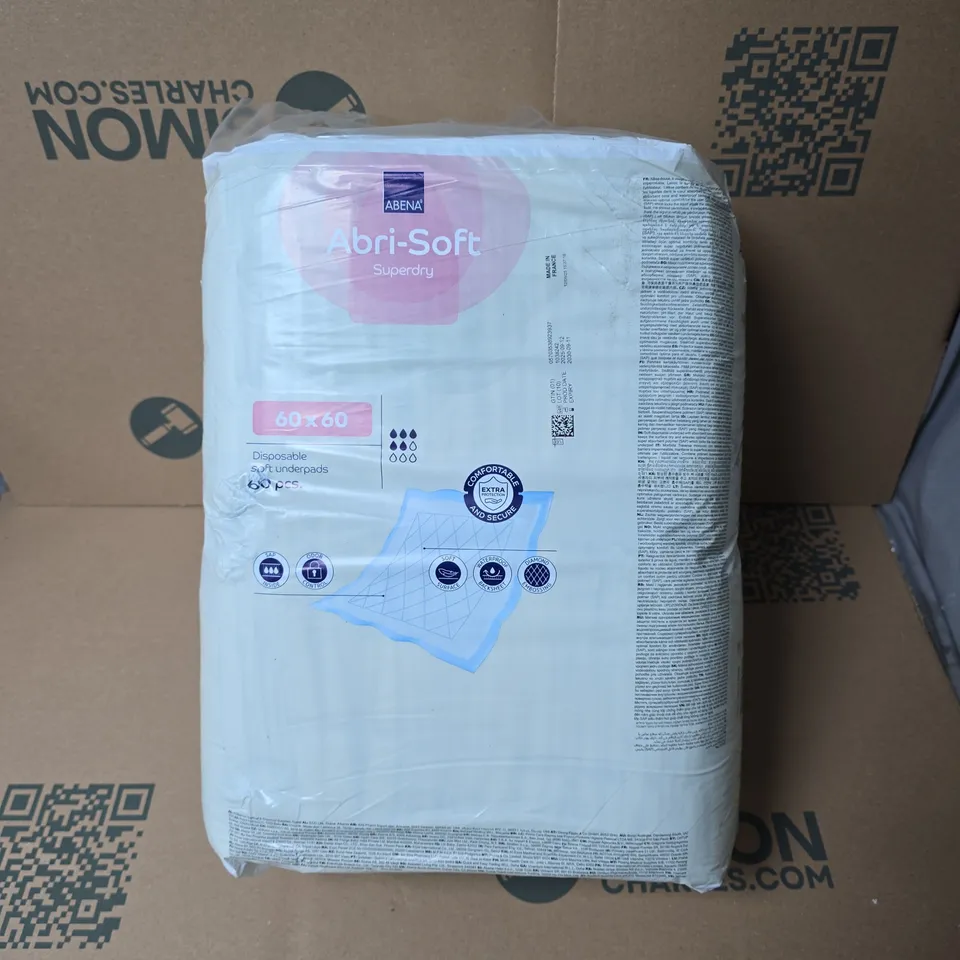 ABENA ABRI-SOFT DISPOSABLE UNDERPADS 60X60 CM (60 PCS)