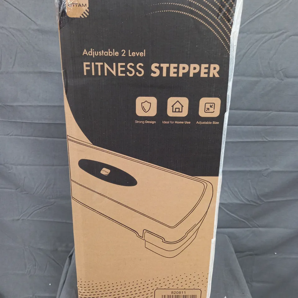 BOXED UTTAM ADJUSTABLE 2-LEVEL FITNESS STEPPER