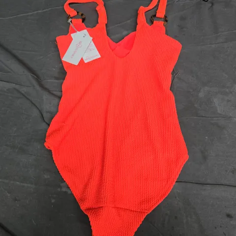 BRAVISSIMO MIAMI SWIMSUIT IN NEON PAPAYA - UK 30D