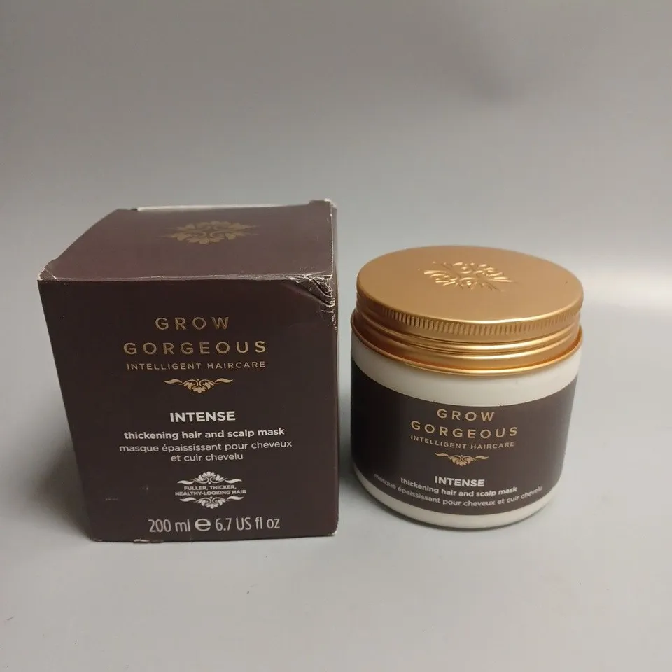 GROW GORGEOUS INTENSE THICKENING HAIR & SCALP MASK 200ML