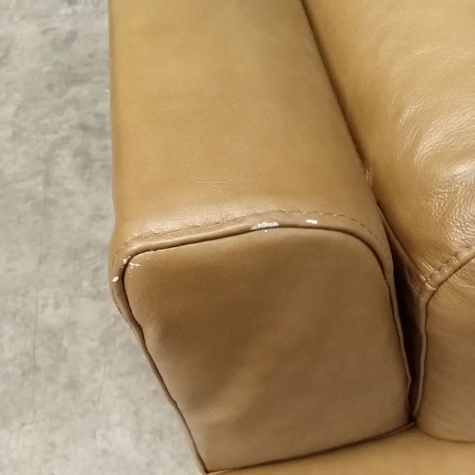 MARLOW ITALIAN LEATHER LEFT HAND CORNER CHAISE - TAN RRP £2399