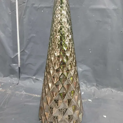 GOLD LIGHT-UP CONICAL CHRISTMAS TREE