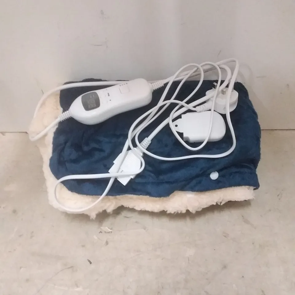 SUPER POLAR FLEECE HEATED BLANKET ( BLUE )